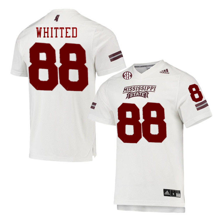 Men #88 Jacorey Whitted Mississippi State Bulldogs College Football Jerseys Stitched-White